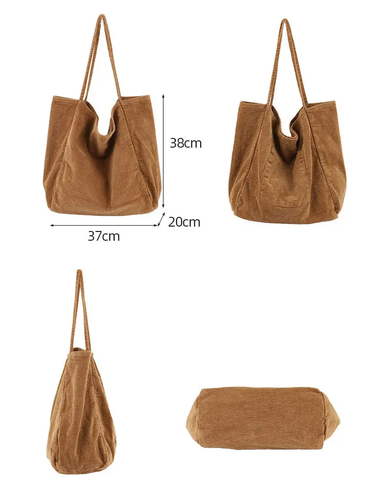 brown-corduroy-canvas-tote-bag-csh16-dimensions brown-corduroy-canvas-tote-bag-csh16-dimensions