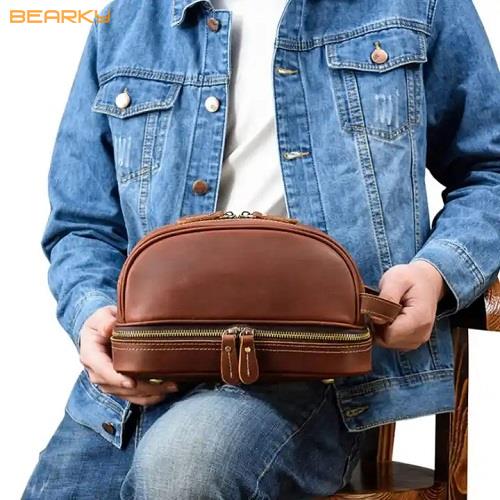 Men's suitcase | leather men's toiletry bag