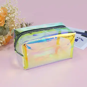 Bearky Beauty Wholesale Skincare Clear Zipper Fashion Holographic Best Travel Designer Makeup Cosmetic Bags