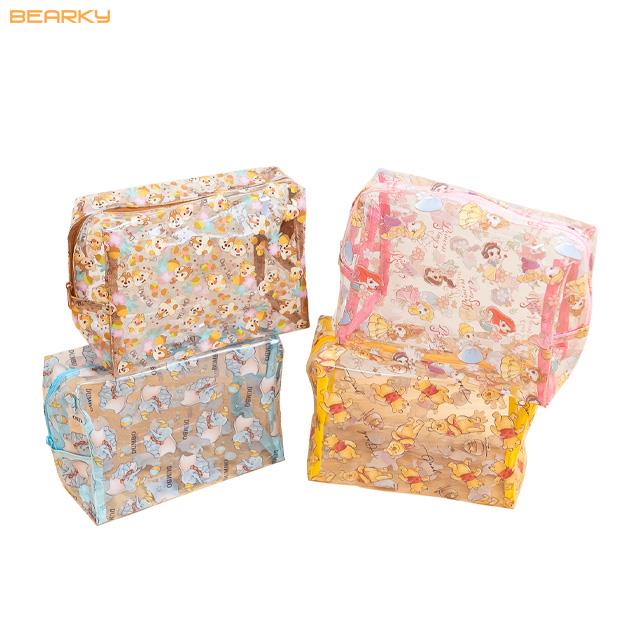 Clear PVC Cosmetic Bag – Playful Printed Makeup Pouch for Kids and Teens