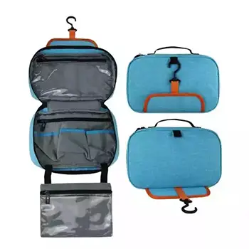 Outdoor Custom Fashion Multifunction Travel Large Hanging Toiletry Bag With Compartments