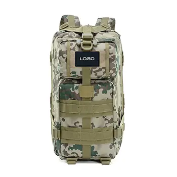 Camouflage Tactical Backpack – Multi-Compartment MOLLE Rucksack for Outdoor Use