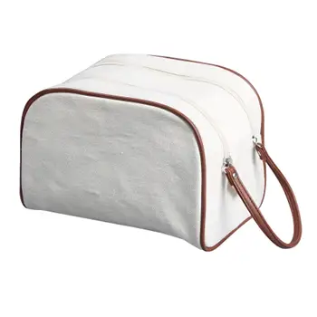 New Product Promotion Large Capacity Solid Color Custom Canvas Cosmetic Makeup Bag