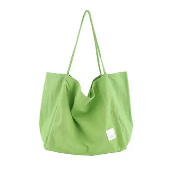 Colorful Canvas Tote Bag with Large Capacity and Casual Design