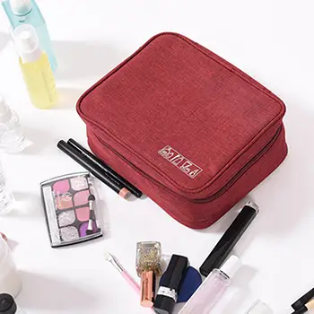 New Arrival Ladies Canvas Large Square Makeup Box Bag Toiletry Sets