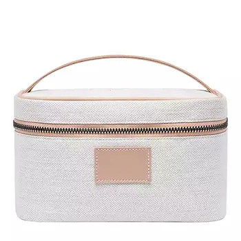 Plain Color Makeup Case Wholesale Canvas Womens Cosmetic Bag For Travel