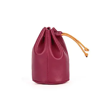  Stylish Leather Drawstring Pouch Bag