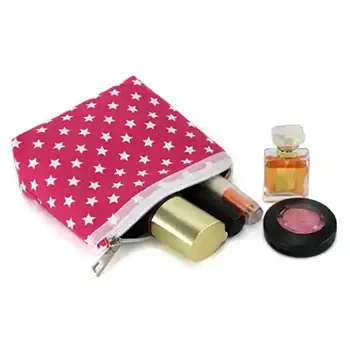 Portable Star Zipper Canvas Makeup Brush Travel Case Women's Dopp Kit