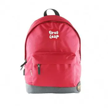 Durable Red Backpack for Students with Breathable Back Support