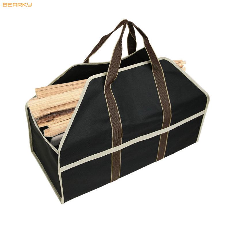  Large Heavy-Duty Firewood Carrier Bag with Reinforced Trim