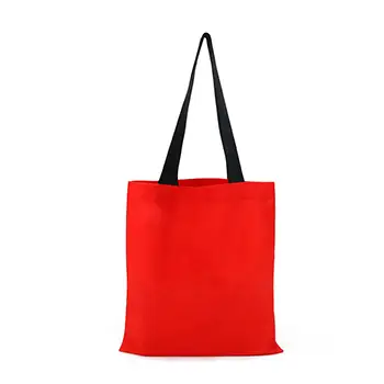 Promotional Cheap Printed Red Reusable Shopping Travel Tote Bag With Zipper