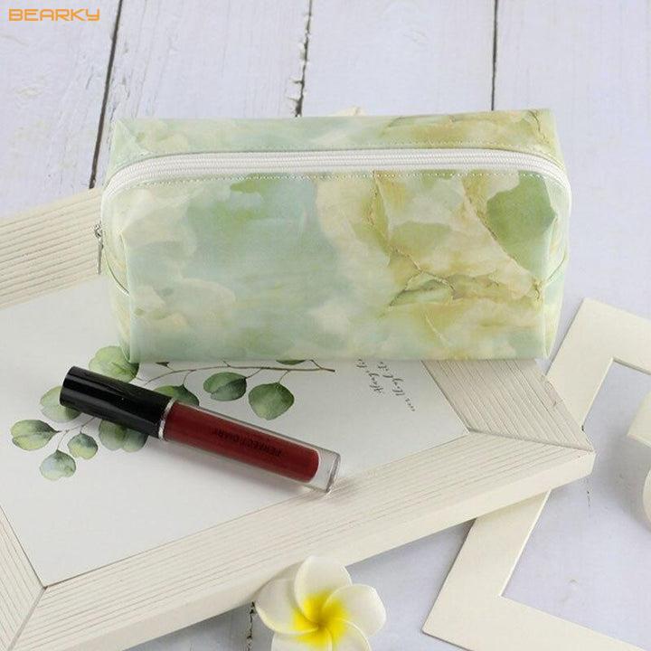 Wholesale Marble Custom Waterproof Toiletry Bag Large Travel Cosmetic Make Up Bag