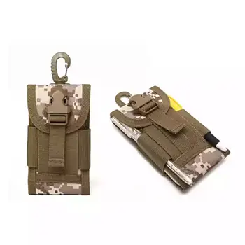 MOLLE-Compatible Tactical Phone Pouch with Buckle Closure