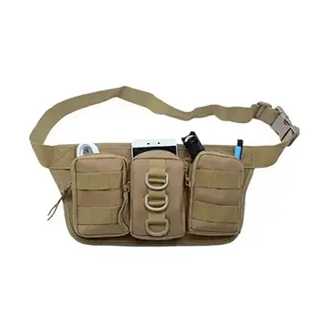  Tactical MOLLE-Compatible Waist Bag with Multi-Pocket Design