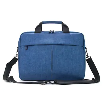 Durable Polyester Laptop Briefcase with Shoulder Strap and Dual Handles