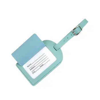 PU Leather Luggage Tag – Stylish and Lightweight Travel Accessory with Privacy Cover