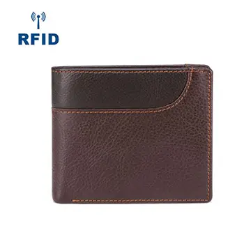 RFID Blocking Leather Wallet with Compact Design