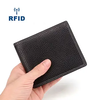  Sleek RFID Leather Wallet with Multi-Card Storage