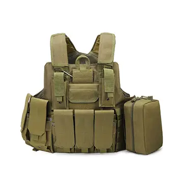 Tactical MOLLE Plate Carrier Vest with Multi-Pouch System