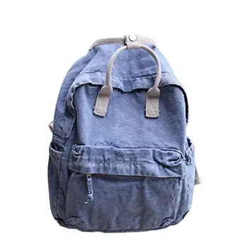  Vintage Denim Backpack with Compact and Lightweight Design