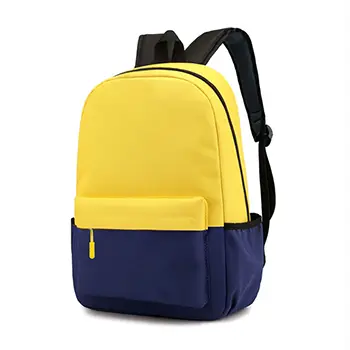 Water-Resistant, Multi-Compartment Color-Block Backpack for Students