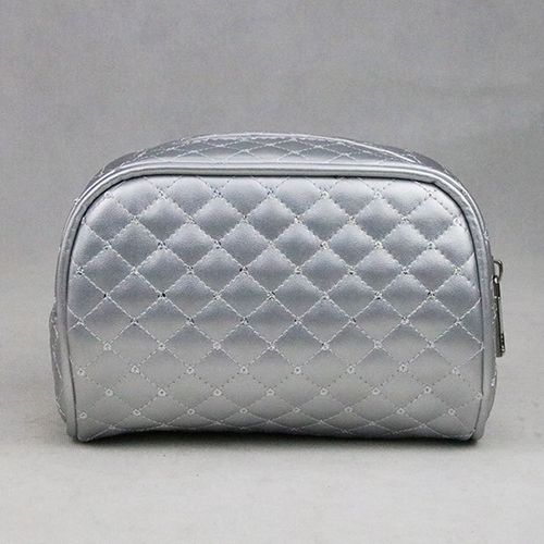 Factory Large Custom Travel Makeup Organizer Case Silver Hanging Cosmetic Bag