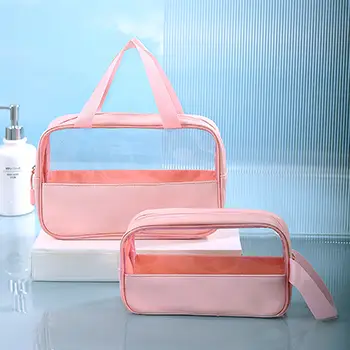 Custom Light Luxury Transparent Travel Toiletry Bag for Premium Beauty & Cosmetic Brands