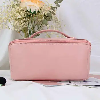 Bearky New Portable Organ Pillow Travel PU Leather Makeup Cosmetic Bag For Travel