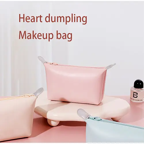 The New Heart-moving Dumpling Wash Cute Ladies Toiletry Bag Convenient Hand Candy Color Extra Large Makeup Bag