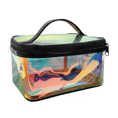 Transparent Laser Cosmetic Case Travel Vanity Beauty Makeup Hanging Travel Bag