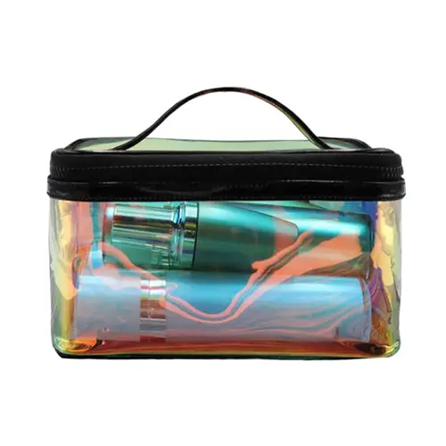 Transparent Laser Cosmetic Case Travel Vanity Beauty Makeup Hanging Travel Bag