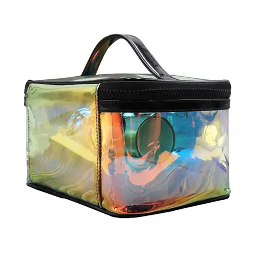 Transparent Laser Cosmetic Case Travel Vanity Beauty Makeup Hanging Travel Bag