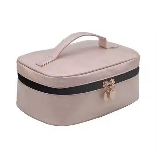 Fashion Pvc Clear Makeup Pouch Custom Logo Toiletry Suitcase Travel Girls School Portable Makeup Case