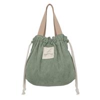  Trendy Corduroy Drawstring Tote Bag with Soft Handles