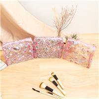 Clear PVC Cosmetic Bag – Playful Printed Makeup Pouch for Kids and Teens